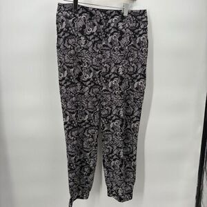 soft surroundings womens Go Lively floral cargo pants flat front pockets medium‎